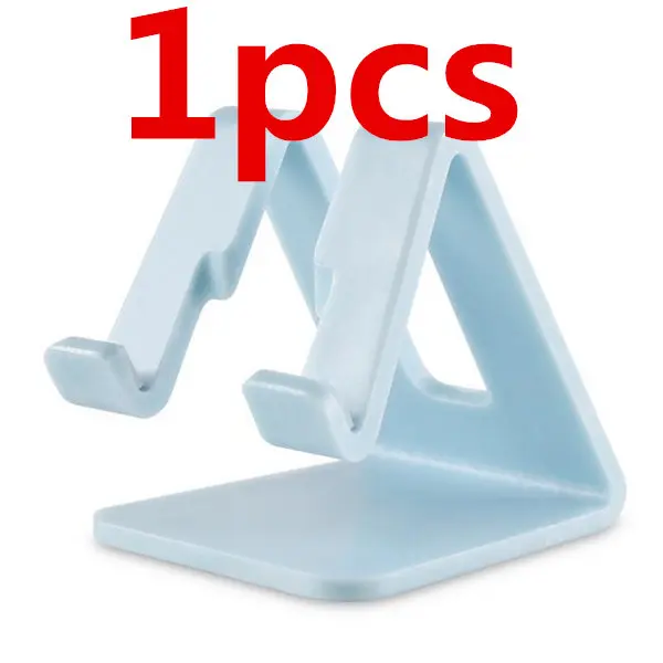 1pcs blue Универсальный настольный держатель для планшета, мобильного телефона, держатель с противоударной силиконовой накладкой, крепкая пластиковая подставка-держатель для сотового телефона, крепление - Цвет: 1pcs blue