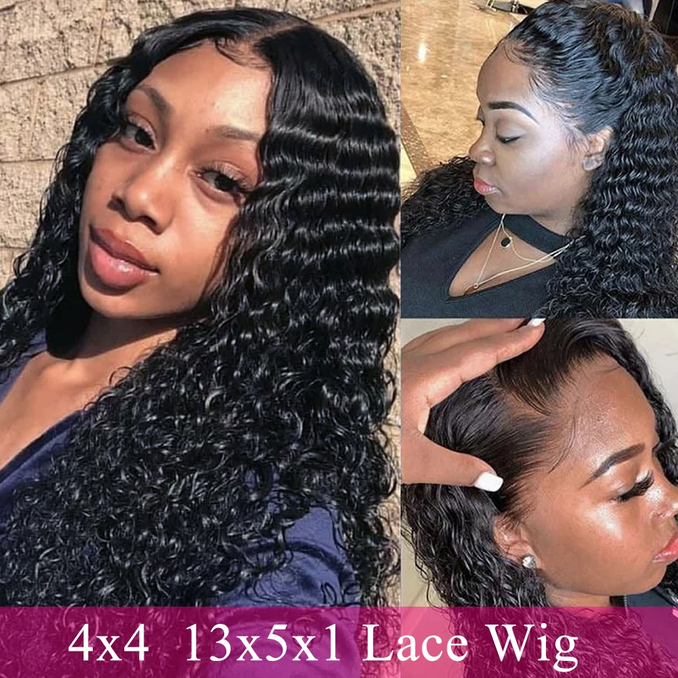 spesifikasi Wig Rambut Manusia Keriting Keriting 4X4 Wig Penutupan Renda 100% Rambut Remy 150% UNTUK WANITA T Bagian Wig Depan Renda Garis Rambut Alami Tanpa Lem