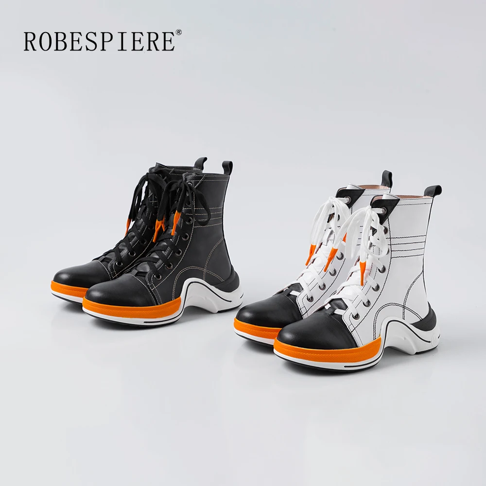 ROBESPIERE/ботинки из натуральной кожи женские новые кроссовки стильная плюшевая