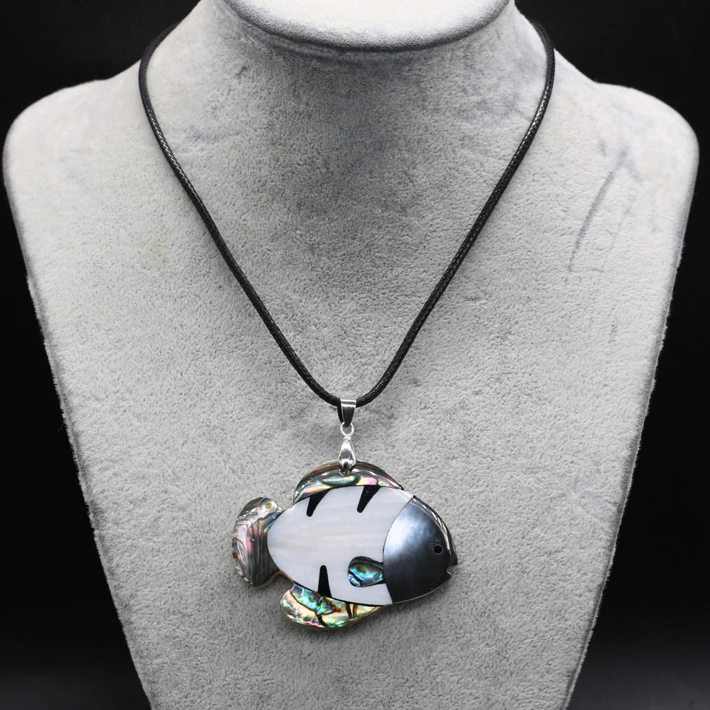 Лидер продаж модное ожерелье с подвеской в форме натуральной морской рыбы для