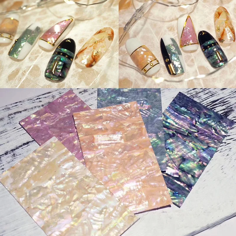 5 листов наклейки для дизайна ногтей самоклеющиеся сломанные градиентные