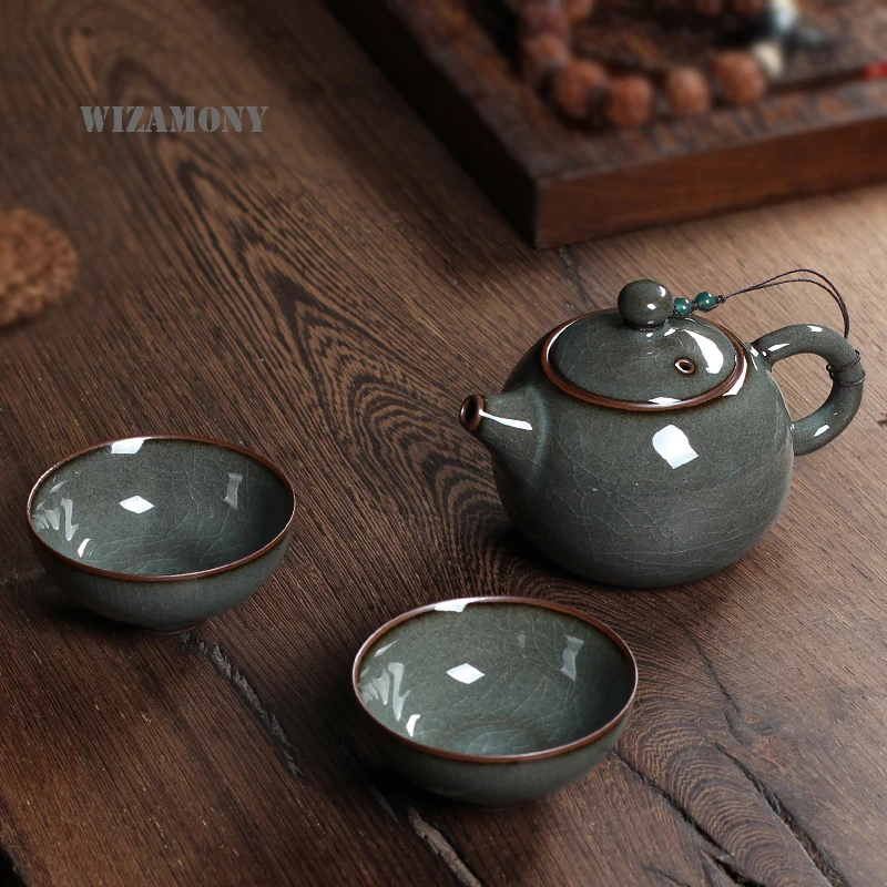 WIZAMONY Подарочная посылка комплект из 3 предметов высший сорт Китайский Longquan Celadon