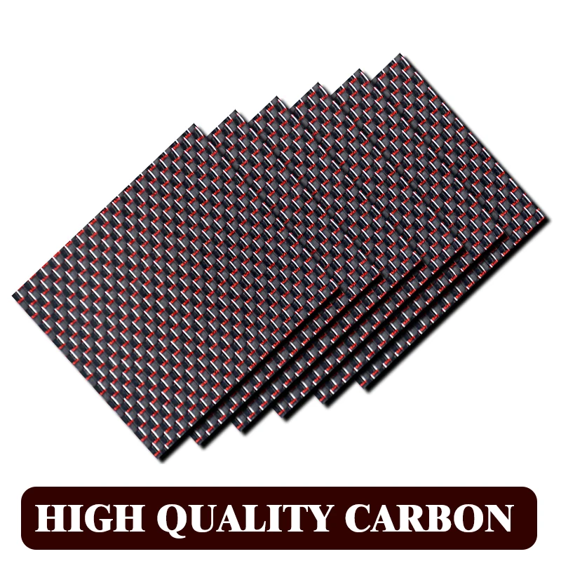 195x240 мм 3K лист из углеродного волокна с цветным покрытием красная и