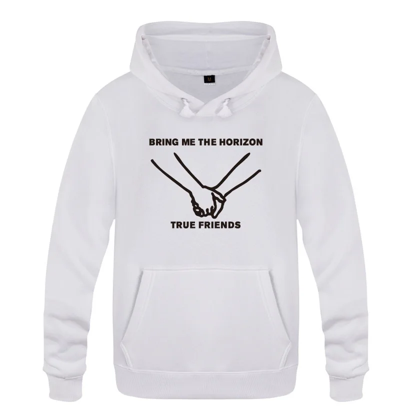 Мужские толстовки с капюшоном Music Rock BRING ME THE HORIZON TRUE FRIENDS Мужская Флисовая