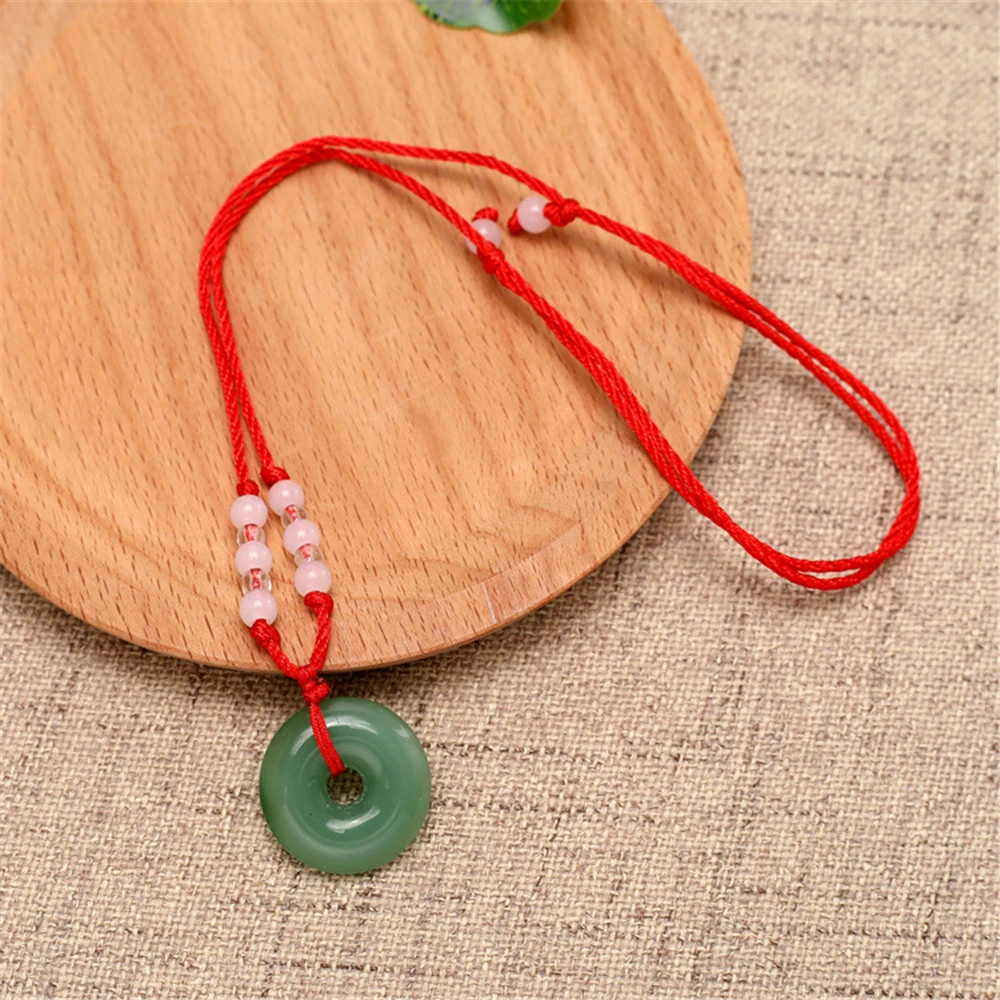 Модный натуральный разноцветный нефритовый кулон пончик ожерелье из агата