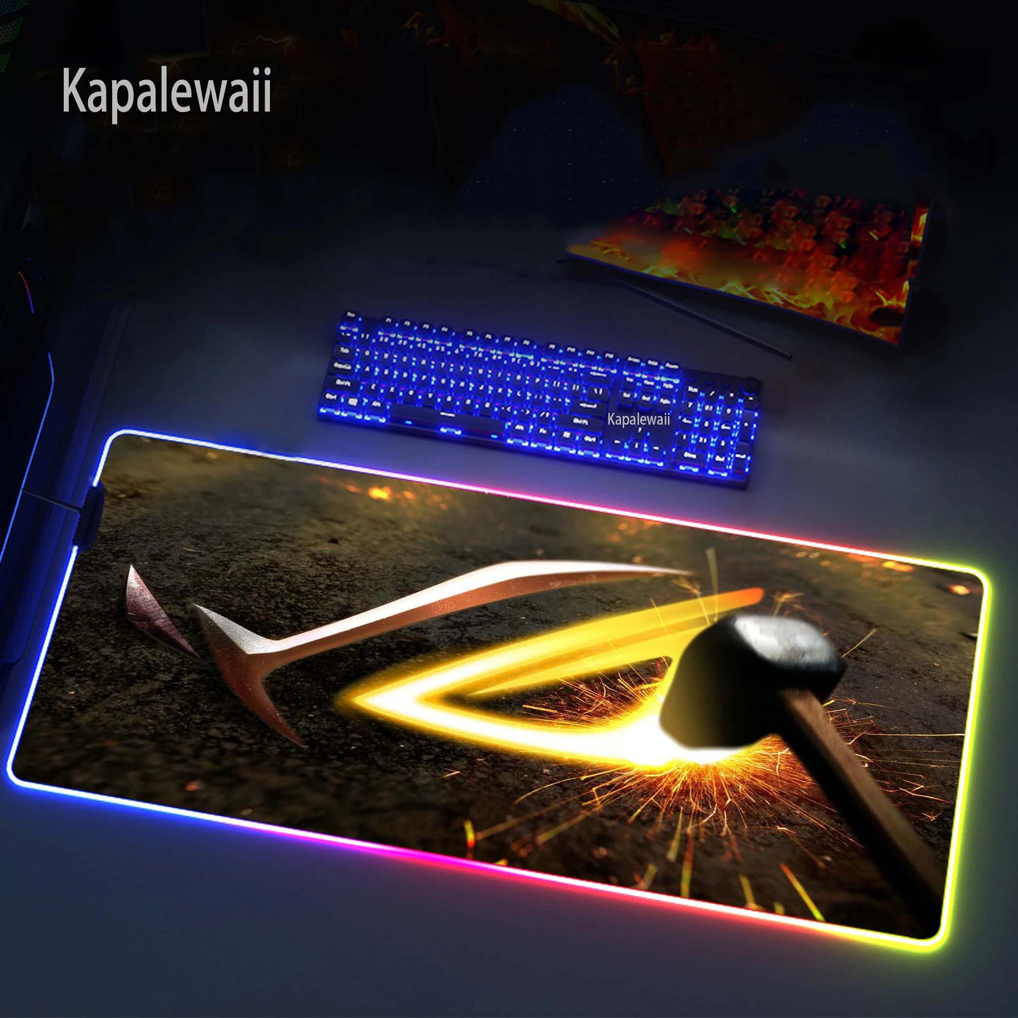 

Anime Mouse ASUS RGB Mouse Pad Computer LED Mice Mat Large Mousepad for Desk Laptop Notebook Gaming Mouse Pad Pc Game Pad