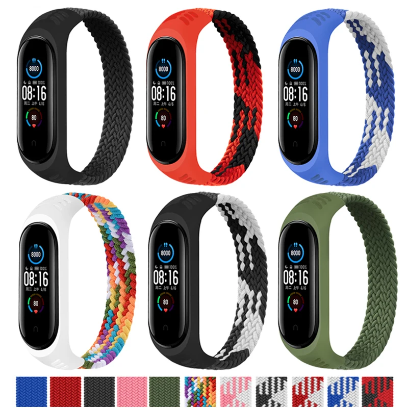 

Bracelet for Mi band 5 6 Strap Nylon Replacement belt Wristband Solo Loop pulseira Braided correa for xiaomi miband 6 4 3 strap