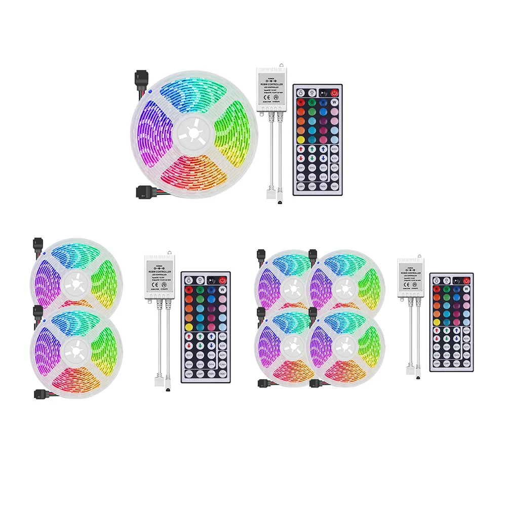 

SMD 3528 LED Strip Light RGB Flexible Tape Ribbon Lamp with Remote Control for TV Desktop Screen Decorative Backlight