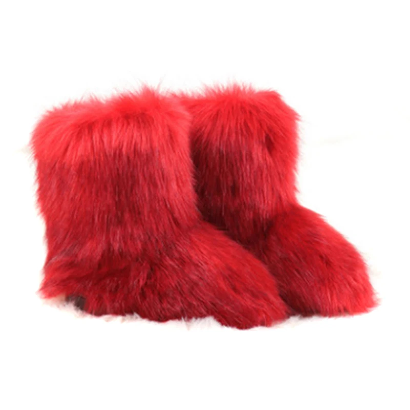 

Ботинки зимние женские ботинки для снежной повязки с сумкой на голову роскошные меховые зимние ботинки для женщин высокие ботинки меховая ...