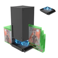 for xbox seriesx vertical cooling stand dual controller station chargers game storage charging dock cooler fan for xbox series x