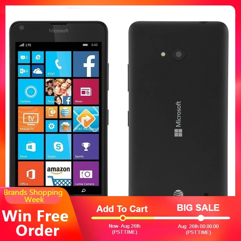 Оригинальный Nokia Lumia 640 одна Sim и две sim-карты Windows телефон четырехъядерный 8 Гб rom 1 ram