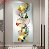 5d round diamond embroidery large size decorative painting ginkgo leaves set hobby art diy diamond painting full square drill