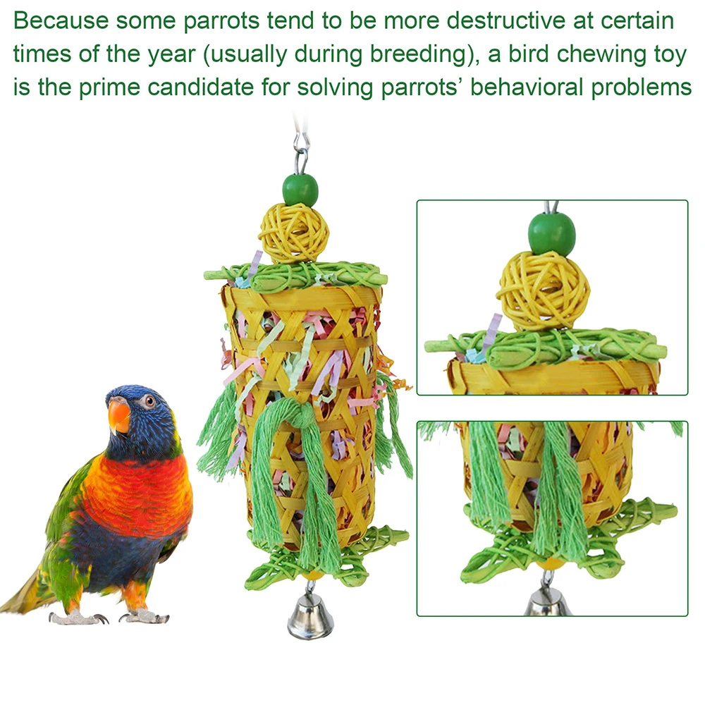 

3 Pcs Pet bird toy cockatiel parrot natural rattan ball toys for bird training playing chewing lovebird supplies