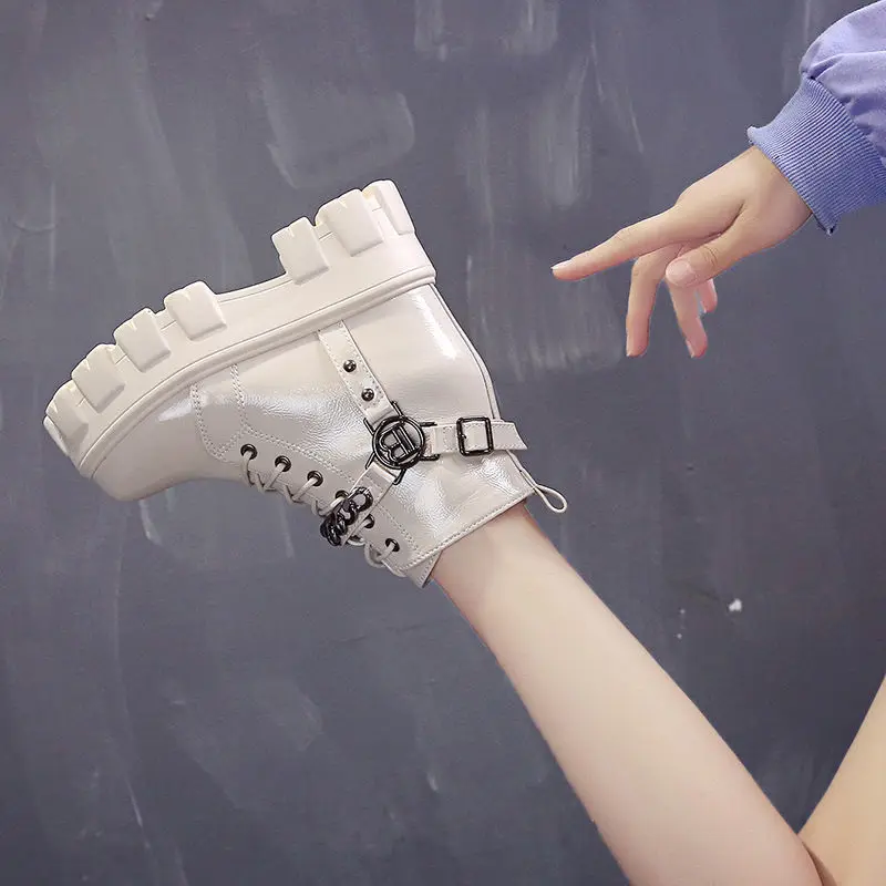 

Martin boots women's 2020 spring and autumn high-heeled online celebrity thin thick-soled single inner heightening short boots