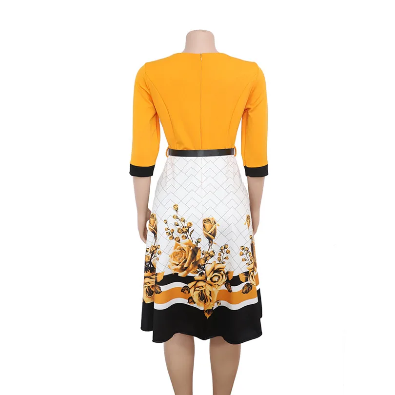 2019 приграничные африканские украшения с цветочным принтом рукавом круглым