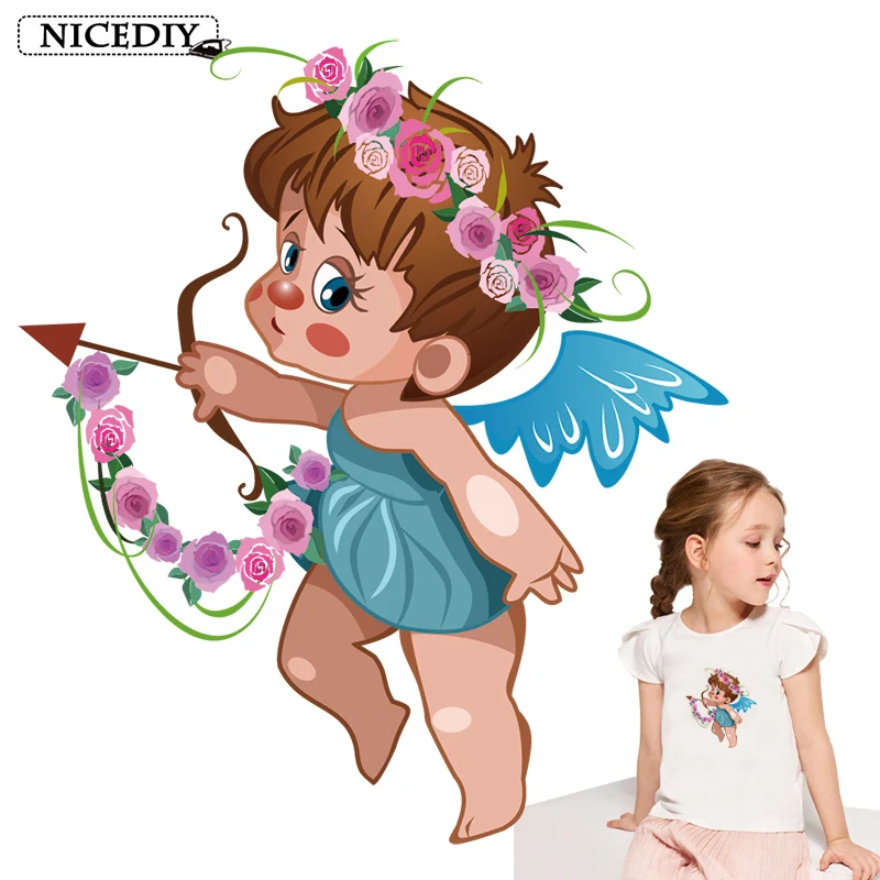 Купидон термо Стикеры для одежды теплопроводная поливинилхлоридная Ангел патч