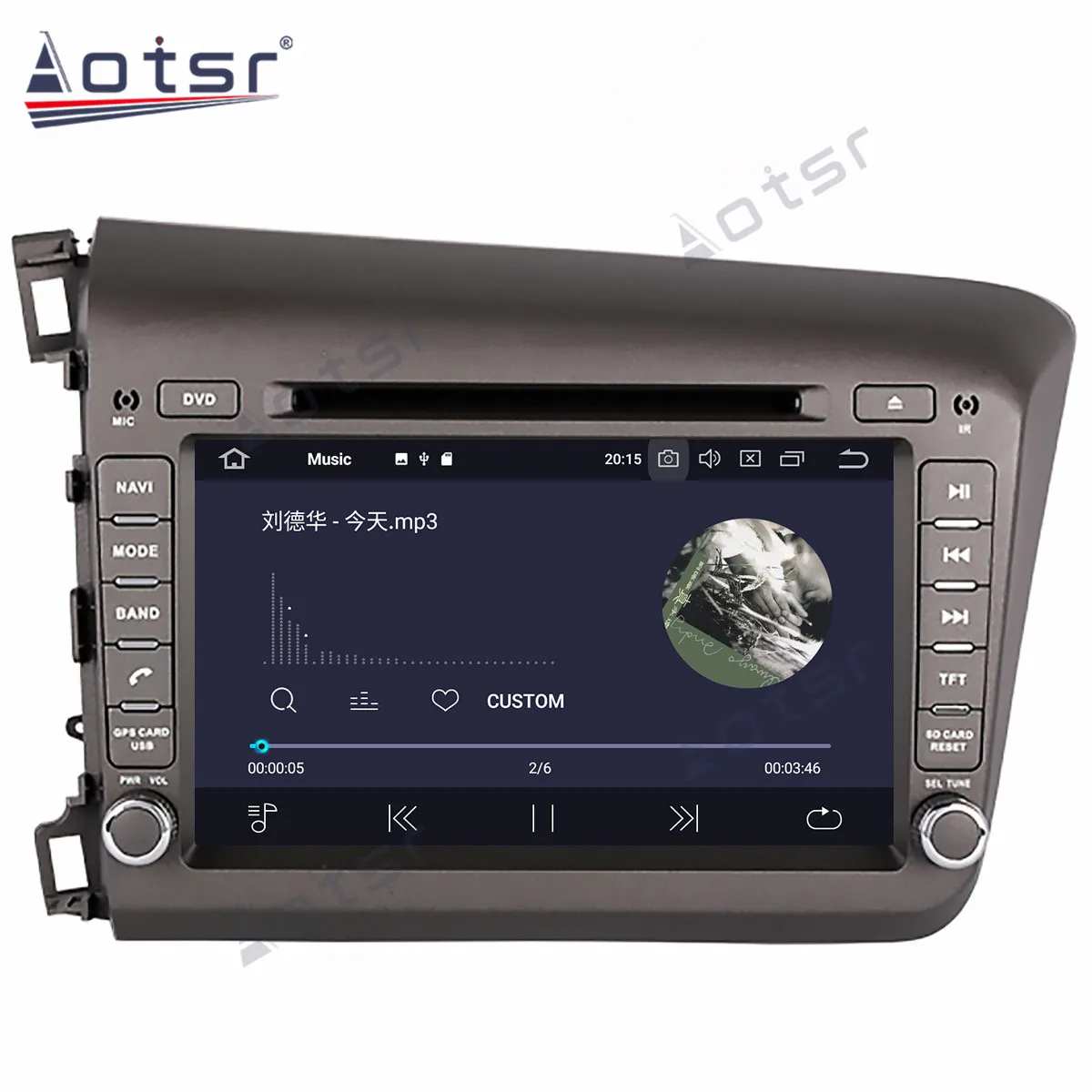 Автомобильный мультимедийный DVD-плеер Aotsr Android 10 0 4 + 64 ГБ GPS-навигация DSP для HONDA CIVIC