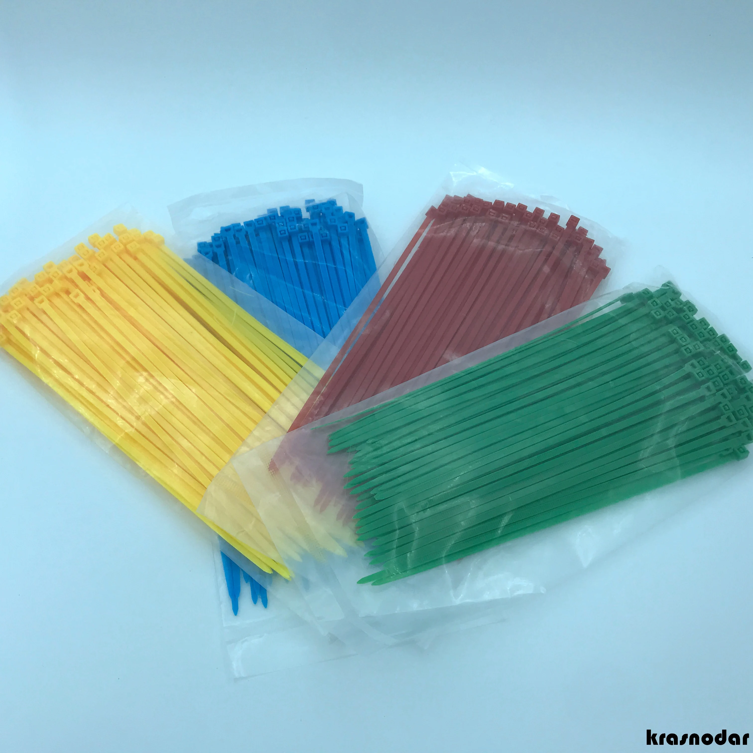 

100pcs/Bag Colorful 3.6mmx20cm High Quality Self-Locking Nylon Wire Cable Zips Factory Home DIY Organiser Fasten