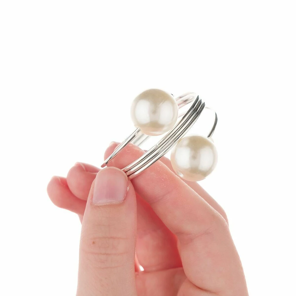 12 шт изысканное кольцо для салфеток жемчуг ручная работа пряжка держатель