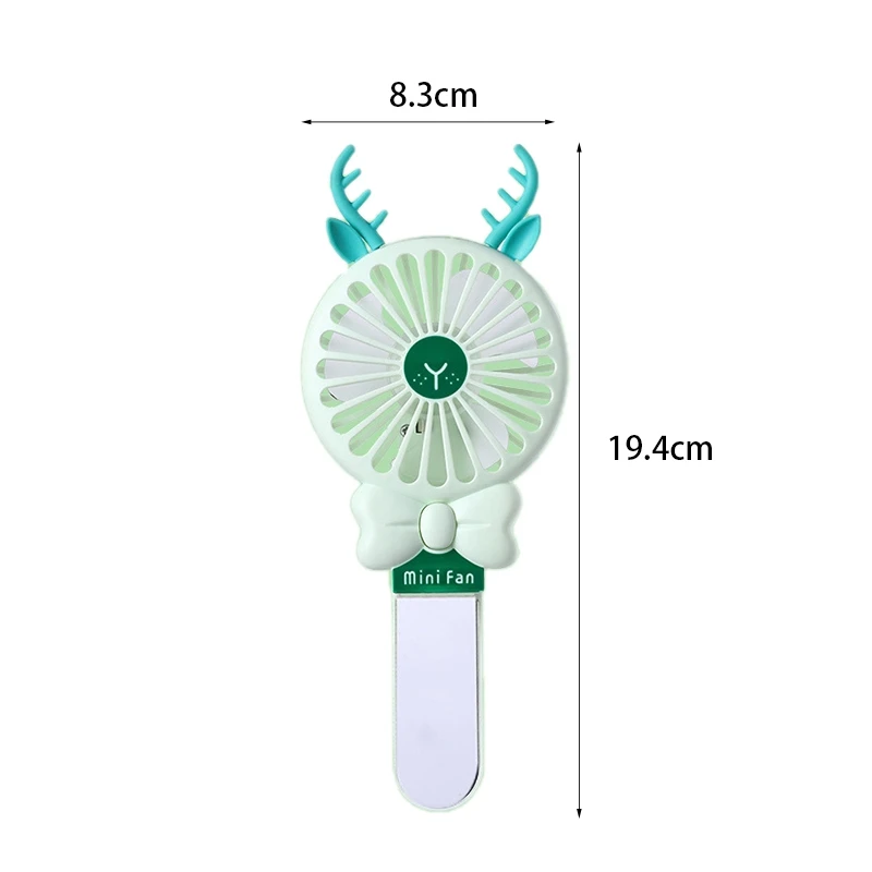 Складной портативный вентилятор Перезаряжаемый и 3 скоростной мини