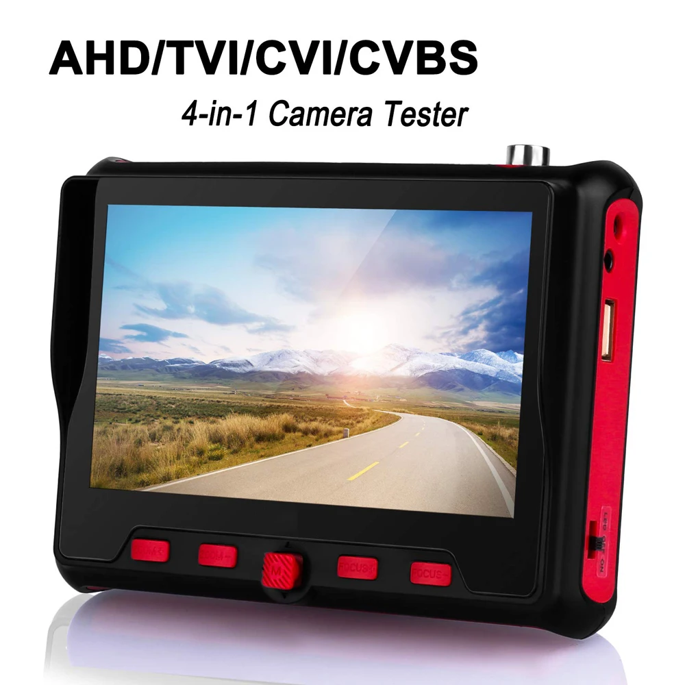 Портативный тестер TOMLOV с разрешением 480 rgb и 4 внешними мониторами 8 Мп AHD TVI CVI