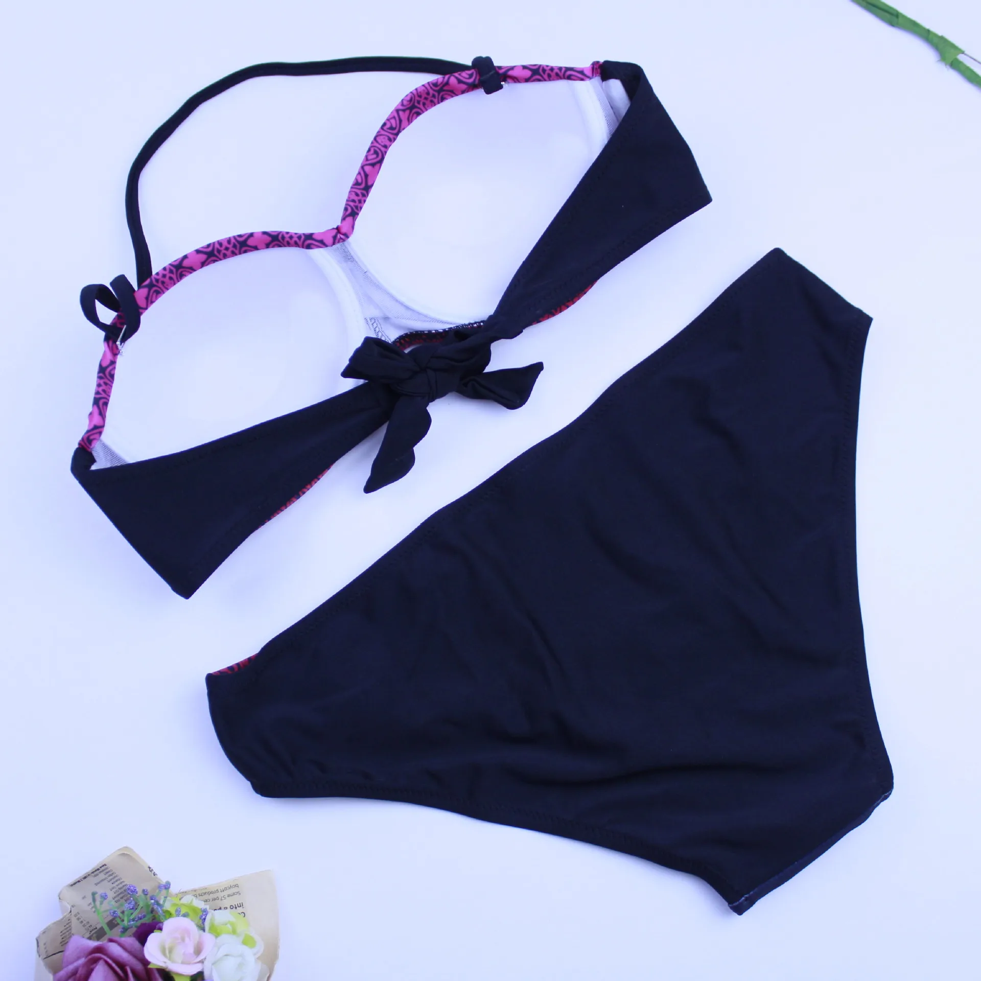 

TYAKKVE Push Up Bikini 2020 Two Piece Swimsuit Women Bikini Set Halter Gradient Blue Red Plus Size Swimwear Beach Bathing Suits