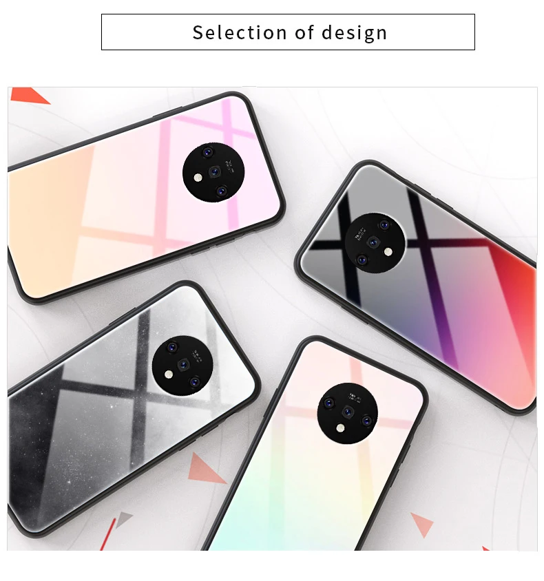 Чехол из закаленного стекла для телефона для Oneplus 7T Pro 7 Pro 6 6T 5 5T роскошный цветной градиентный чехол