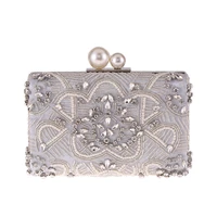 2021 new diamond bead embroidered bag european and american clutch all match evening party bag evening bag small square bag