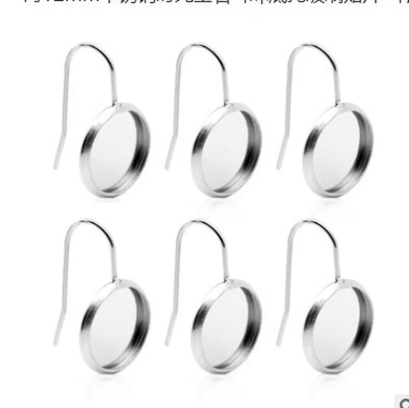 

10pcs/lot 316 Stainless Steel U-shaped Ear Hook Back Earrings Blank/Base Fit 8/10/12mm Glass Cabochons Jewelry Making Findings