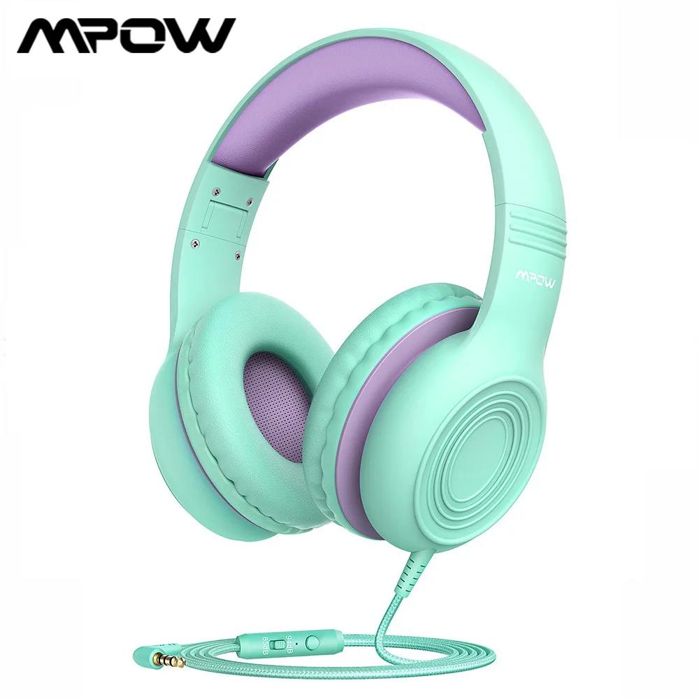 Mpow CH6S милые детские наушники складные Накладные наушники с объемом 85 дБ ограниченная Защита слуха наушники с микрофоном