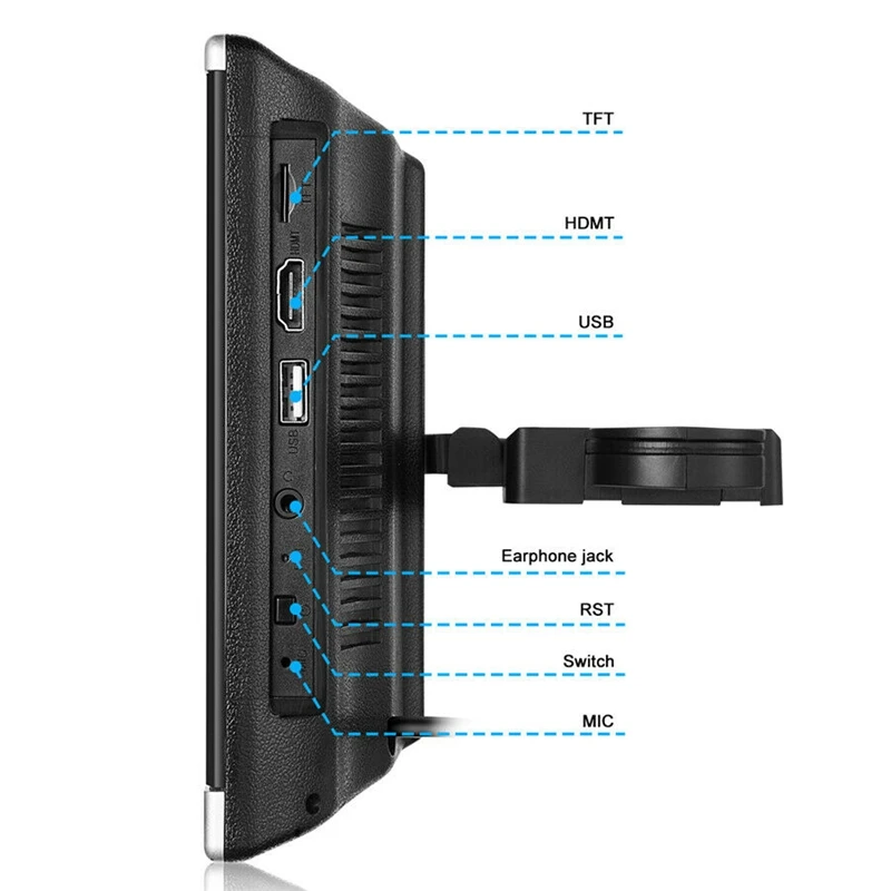 10 1 дюймов Hd Android 7 подголовник автомобильного сиденья четырехъядерный Wifi Fm