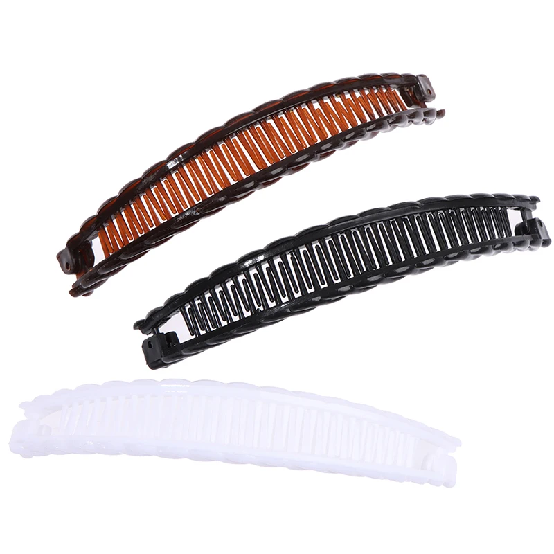 

1PCS Solid Color Banana Hair Clip Hair Claws Barrettes Hairpins Hair Accessories For Women Girls Ponytail Hoder Hair Clamp