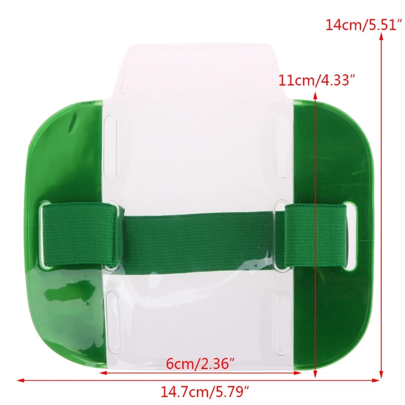 portable durable elastic arm band convenient id badge holder photo armband credit card case fashionable popular card bag free global shipping
