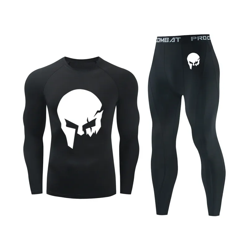 

2 шт./компл. Мужская компрессионная футболка, спортивная одежда, трико для спортзала, тренировочная одежда, комплект для тренировок и бега, с...