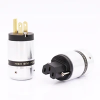 hi end gold plated us power cable plug iec connector female male plug hifi diy mains power cable