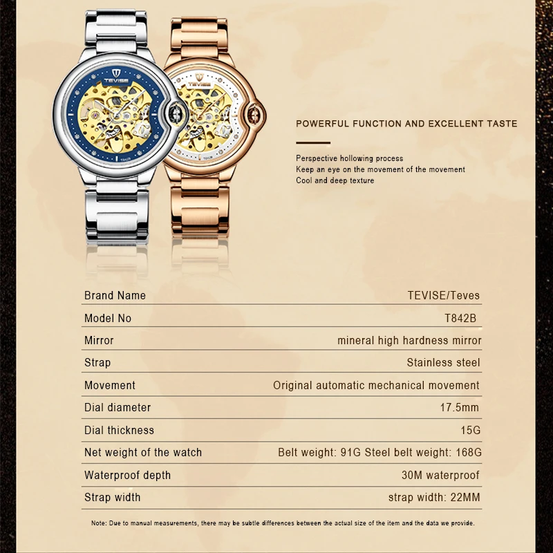 Автоматические механические часы модный бренд TEVISE новые мужские из нержавеющей