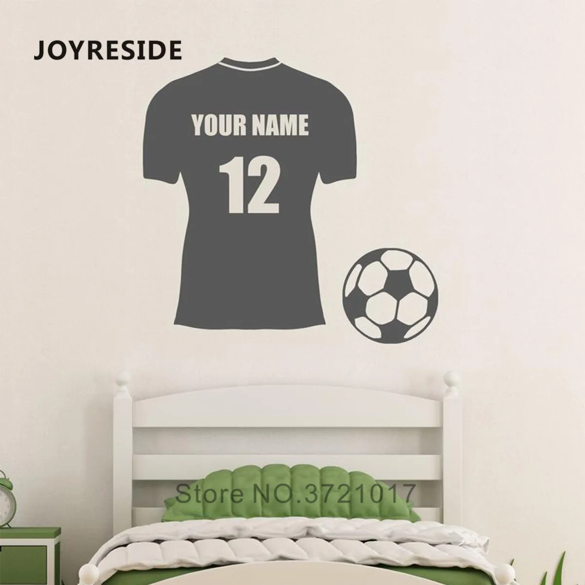 JOYRESIDE футбольная рубашка пользовательское имя стикер на стену для мальчиков