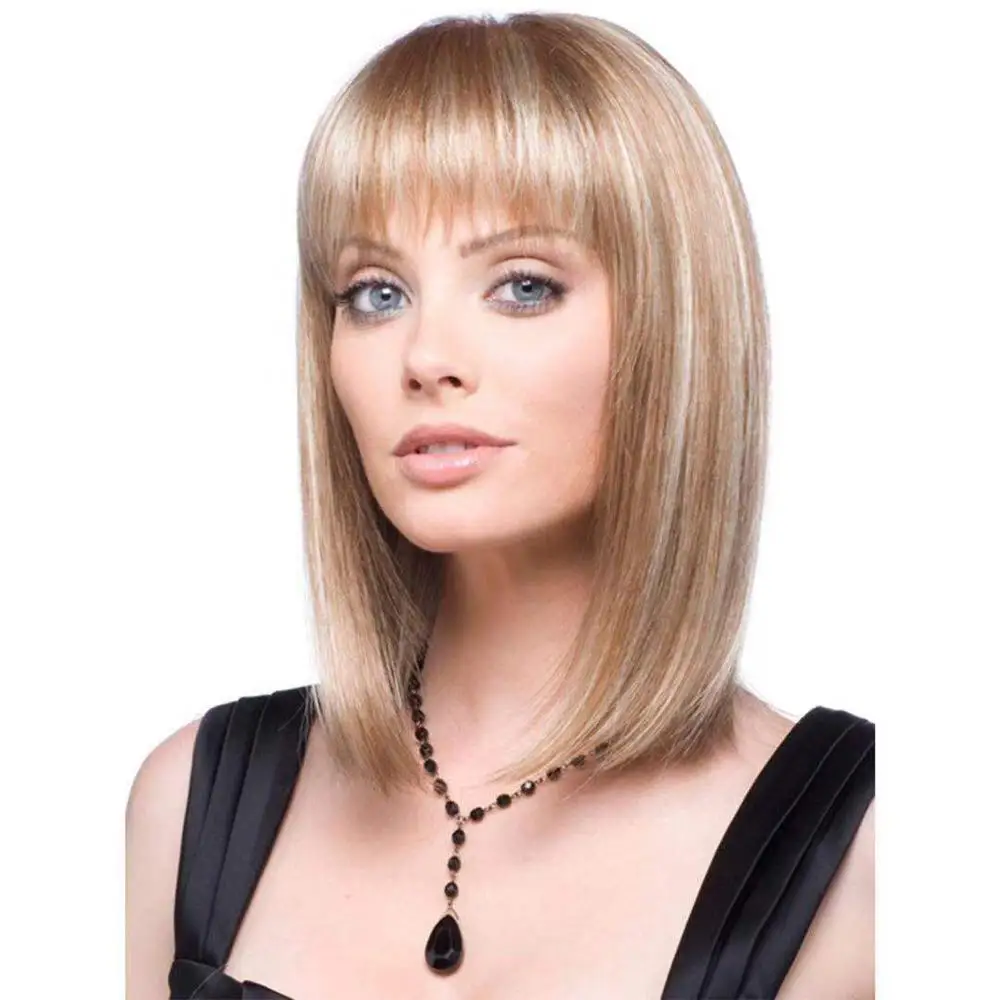 22inch light blond 13 inche короткие волосы парики для черных женщин прямые волосы боб парик предварительно Детские волосы - Цвет: 22inch light blond