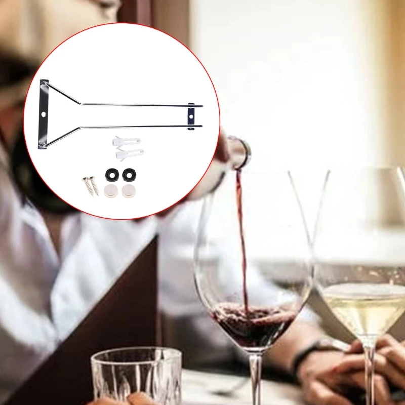 Подвесные держатели для Винных Бокалов стойка хромированная под шкаф из