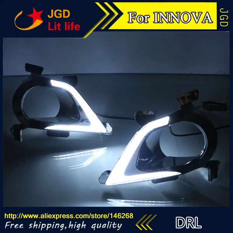 Бесплатная доставка! 12V 6000k светодиодный дневный ходовой светильник DRL для Toyota INNOVA