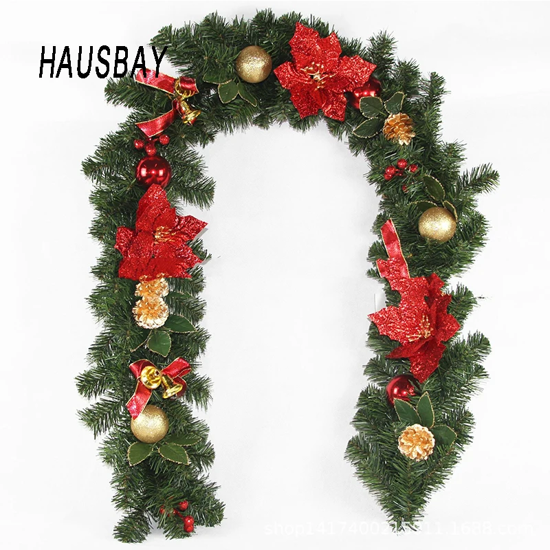 Рождественская декоративная панель 1 8 м елка вершины лента гирлянда украшения