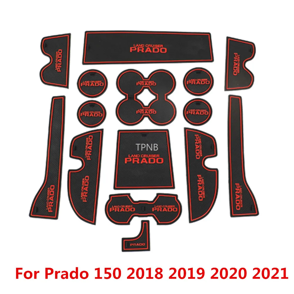 

Автомобильный резиновый нескользящий коврик для внутренней двери для Toyota Land Cruiser Prado 150 2010 2011 2012 2013-2017 2018 2019-2021, аксессуары
