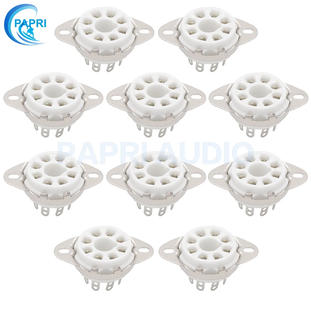 PAPRI 10 шт. KT88 EL34 6550 274B 6L6 6V6 керамическая позолоченная 8 контактная вакуумная