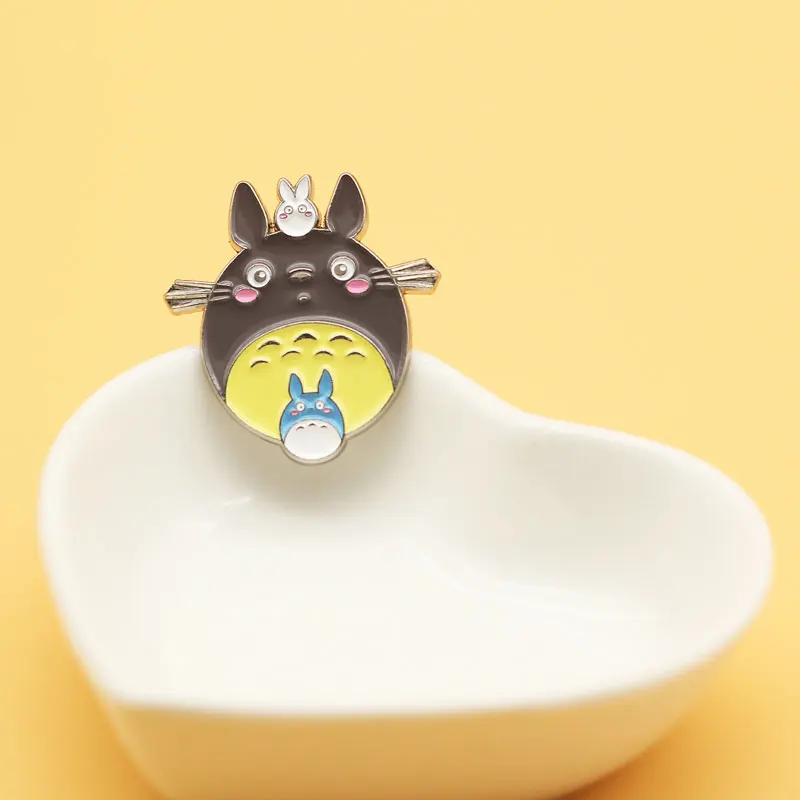 Брошь в японском стиле аниме Тоторо и эмалевые булавки для мужчин женщин модные