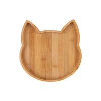 cat shaped serving tray wooden cutting board candy dish bowl