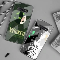 huagetop new wicked the musical painted phone case tempered glass for samsung s20 plus s7 s8 s9 s10 plus note 8 9 10 plus