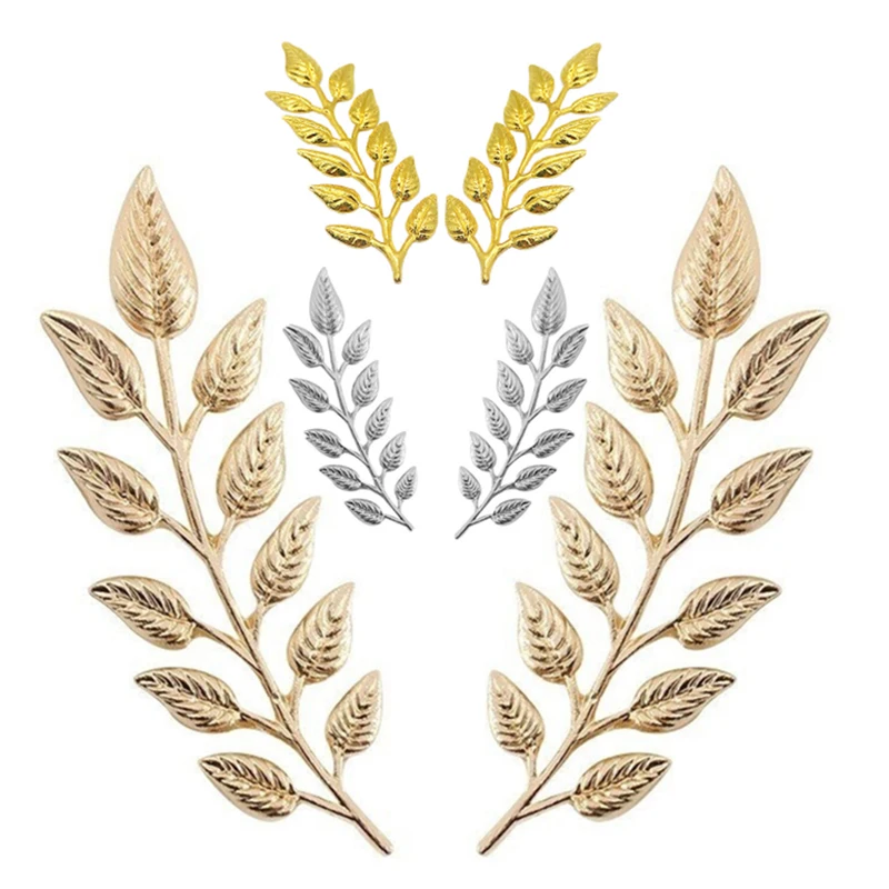 20Pcs/lot Metal Brass Stamping Branch Leaves 19*64mm Olive Leaf Branches Diy Jewelry Accessories Handmade Supplies Wholesale