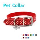 Из искусственной кожи с изображением кошки в ошейники для собак регулируется Удобный Круглый в горошек и в клетку ошейник личность ожерелье для питомцев, многоцветные аксессуары для собак
