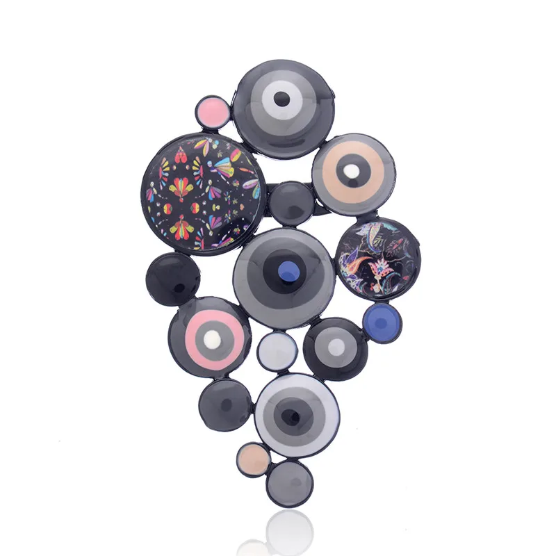 Винтажные популярные круглые геометрические броши высококачественные