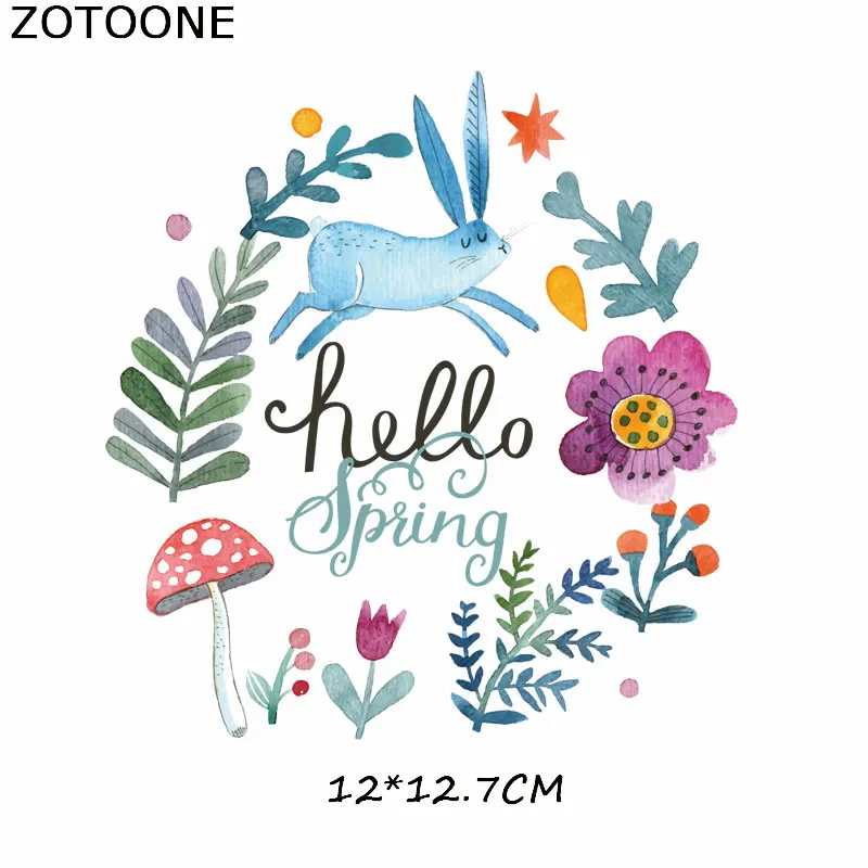 ZT0676 ZOTOONE Цветочные нашивки в форме животных для одежды Сделай Сам Тепловая передача термопечати для футболок Наклейки Аппликации железные наклейки подарки - Цвет: ZT0676